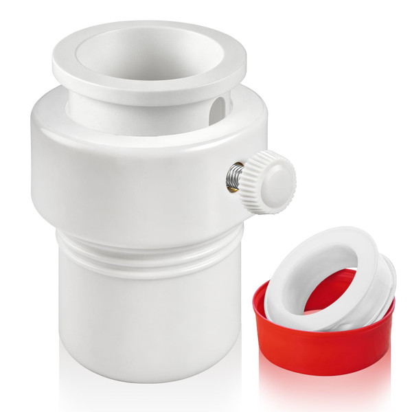 FANOVO Upgraded Pool Umbrella Pole Stabilizer Sleeve Adapter - Fits 1.5" & 1.35" Poles, for Waterways, AquaStar & Baja Single-Threaded Pool Deck Sleeves, Anti-Tilt Anti-Spin, White PC+ABS