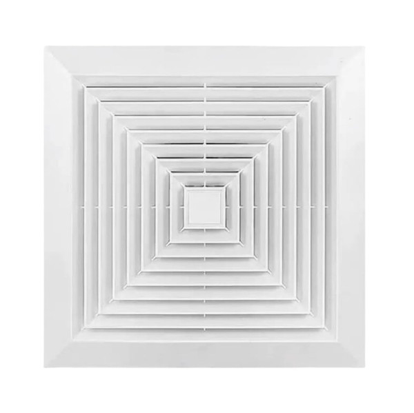 Piumeif 12x12 Bathroom Exhaust Fan Cover with Springs, Replacement Vent Cover for Wall-Mounted Exhaust Fan, Plastic Ventilation Hood and Ceiling Air Diffuser Square (31Wx31L(cm) -white