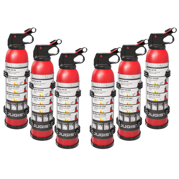 Small Fire Extinguisher for Home & Car – (6Pack, 1.32lb Each) Portable Dry Chemical Fire Extinguishing Spray | For Kitchen Grease, Electrical, Vehicle & Garage Fires, Easy to Use