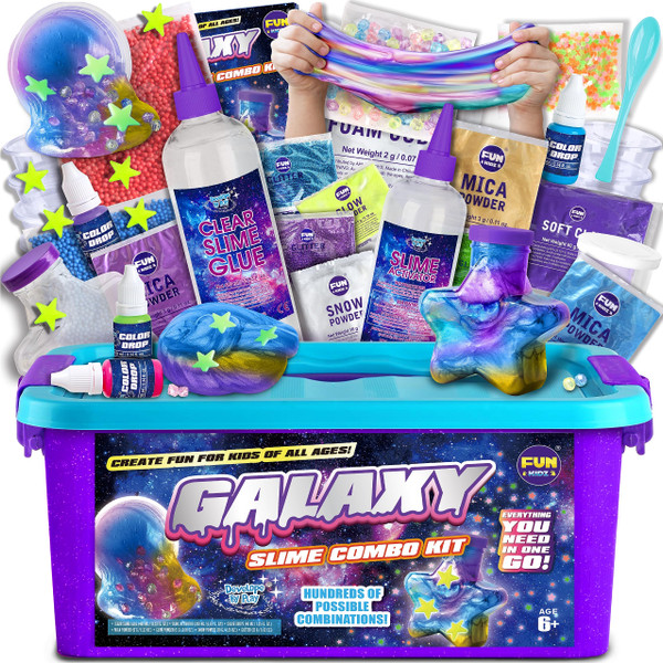 Toy Galaxy Slime Kit for Boys Girls 10-12, FunKidz Ultimate Metallic Slime Making Kit for Kids Ages 8-10 D.I.Y. Glow, Galactic, Fun Slime Gifts Toy Galaxy Slime Kit for Boys Girls 10-12, FunKidz Ultimate Metallic Slime Making Kit for Kids Ages 8-10 D.I.Y. Glow, Galactic, Fun Slime Gifts