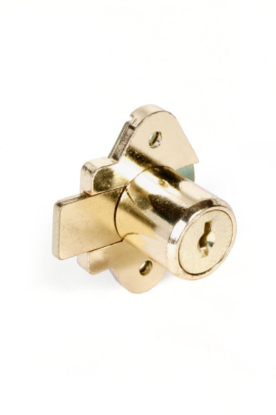 Corbin Cabinet Lock (CCL) 02067-US4-KD Deadbolt Drawer Lock, 7/8" Cylinder Length, Satin Brass Finish