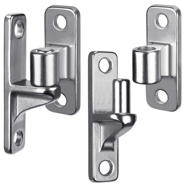 Dolibest Heavy Duty 304 Stainless Steel Gate Hinges, Non-Welded One-Piece Design, Wall Mount Gate Hinges with 5/8'', Post Mounting for Farm Gates Wall/Wooden Fences, 600 lbs Capacity, (2 Set)