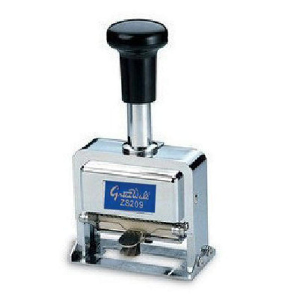 Precision Automatic Numbering Machine/Stamp Self-inking 9 Wheels, 5mm Digits + Free Ink, 2 Free Dry Inking Pads