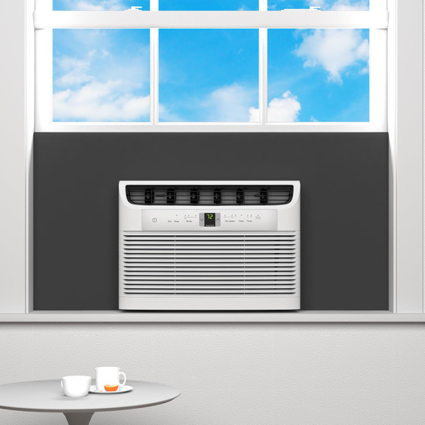 Pearwow Window Air Conditioner Side Panels, 48 Inch Extended Width XL Size Surround Insulated Foam Side Panels for Window AC Units, Air Conditioner Insulation Side Panel for Summer and Winter, Black