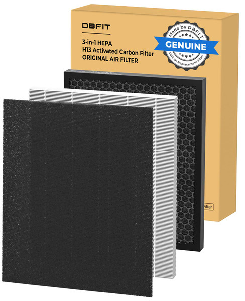 DBFIT AP-M1419 Genuine HEPA Washable Filter Replacement for AP-M1419 Air Purifier, 3-in-1 H13 True HEPA Filter Removes Nearly All Pollen Dander Smoke Pet Hair Dust, 1 Pack