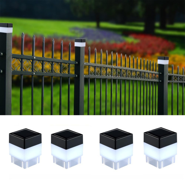 TERBBU Solar LED Fence Post Cap Light 2x2 Inch (5x5cm) - for Wrought Iron, Aluminum & Garden Fences, Waterproof Outdoor Solar Lights(White Light) (4)