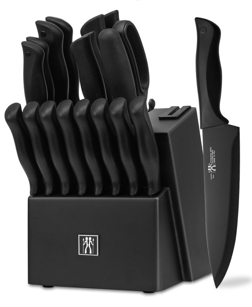 Knife Sets for Kitchen with Block, HUNTER.DUAL 19 Pcs Kitchen Knife Set with Block Self Sharpening, Dishwasher Safe, Anti-slip Handle, Black Knife Sets for Kitchen with Block, HUNTER.DUAL 19 Pcs Kitchen Knife Set with Block Self Sharpening, Dishwasher Safe, Anti-slip Handle, Black