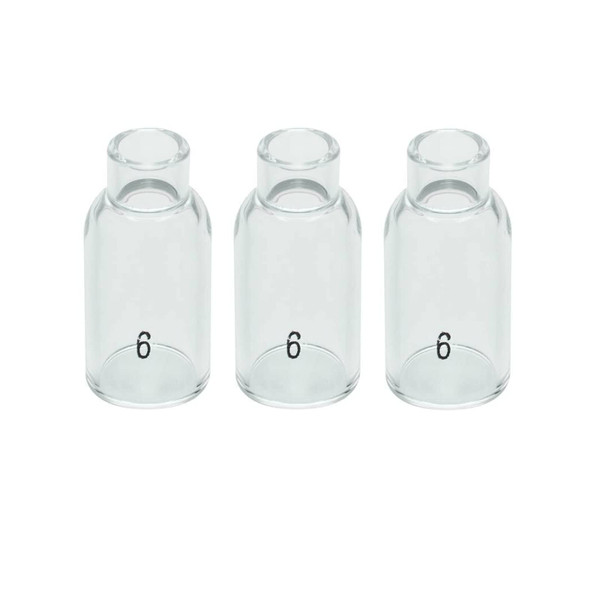 RIVERWELD TIG Glass Cups Clear Quartz Nozzle 54N16 6# 3/8" 9.5mm 3pcs