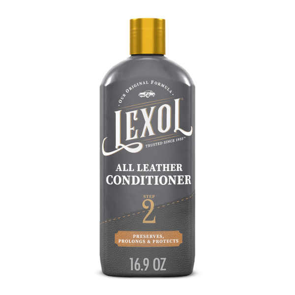 Lexol All Leather Conditioner for Car Seats and Interiors, Couches and Furniture, Shoes and Boots, Bags and Jackets, Baseball Gloves, Horse Saddles, 16.9 oz