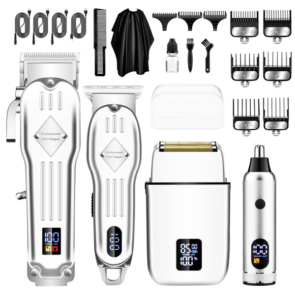 SUNNOW Hair Clippers and Trimmer Set, Electric Razor with Adjustable Speed