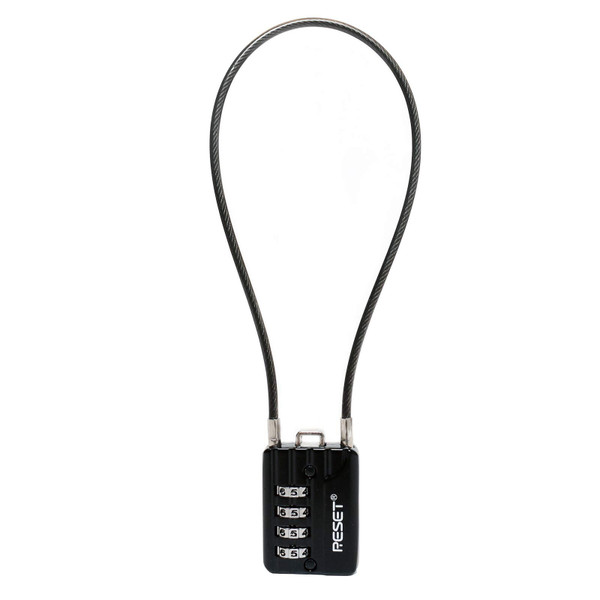 RESET-200 4-Digit Combination Cable Lock, 19.7 in/50cm, 1 Pack