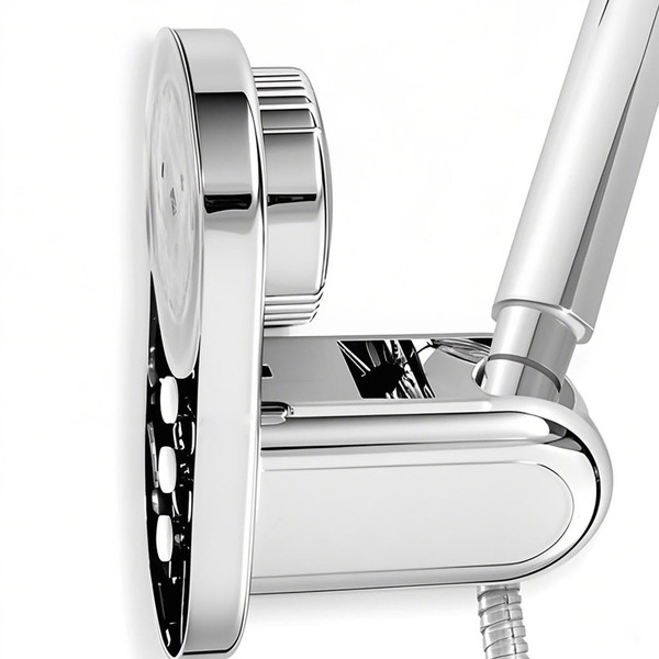 Handheld Shower Head Holder - 90 Degree 5 Angles Adjustable - Wide Input - Ideal for Large & Heavy Shower Heads -