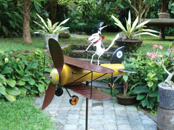 Blue Handworks Spike Dog Aviator Whirligig Sculpture Blue Handworks Spike Dog Aviator Whirligig Sculpture