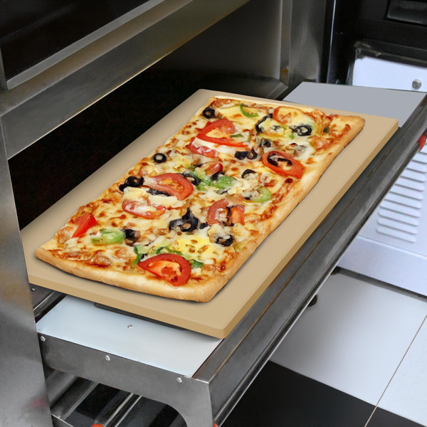 Caprihom Extra Large Pizza Stone 22 Inch, Rectangular Pizza Grilling/Baking Stone 22" x 14", Industrial Commercial Oven Stone, Ideal for Grilling Baking Several Pizzas Bread - Includes Scaper