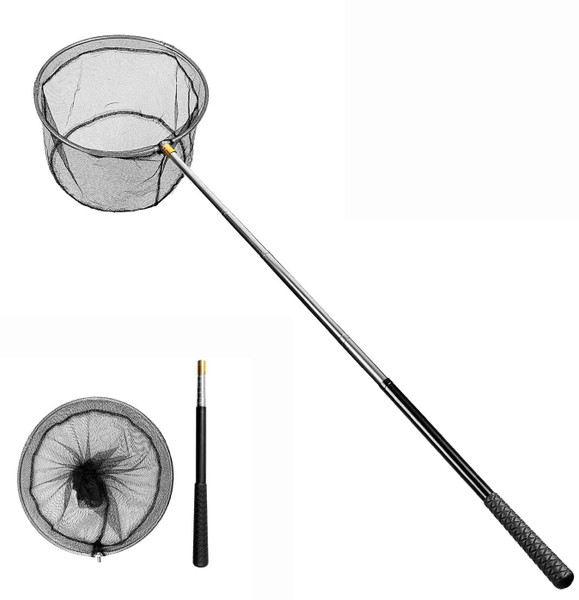 Mingjieus Pool Skimmer Net with Stainless Steel Telescopic Pole,58" Extendable Leaf Skimmer Pool Rake Pool Nets for Cleaning Above Ground Inground Swimming Pool, Pond,Spas,Hot Tub
