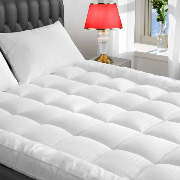 Extra Thick Fitted Mattress Topper - California King Size | Cooling Pillow Top Mattress Pad with Plush Soft Down Alternative Fill for Back Pain | Pillowtop | 72" x 84" Extra Thick Fitted Mattress Topper - California King Size | Cooling Pillow Top Mattress Pad with Plush Soft Down Alternative Fill for Back Pain | Pillowtop | 72" x 84"