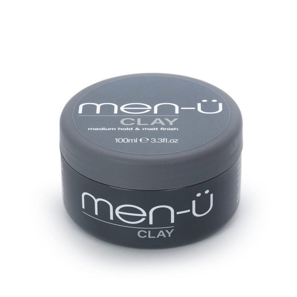 men-u CLAY styling 100ml, mens hair products – For matt & choppy styles. SIGNATURE MELON FRAGRANCE - Mens hair wax, medium hold & matt finish / 100ml