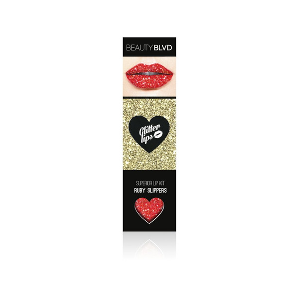 BEAUTYBLVD Glitter Lips | Glitter Lip Kit | Waterproof & Smudge Proof | Long Lasting | Cruelty Free (Ruby Slippers)