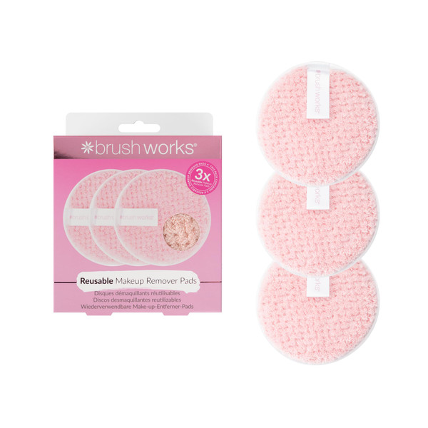 Brushworks HD Reusable Makeup Remover Pads (Pack of 3)