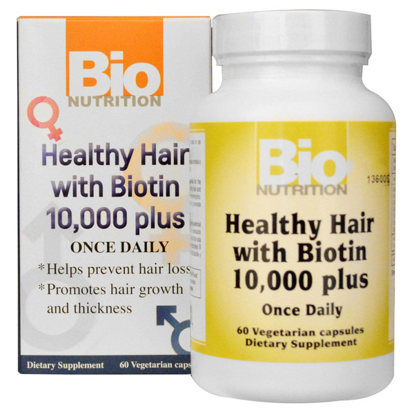 Healthy Hair with Biotin 60 Veg Caps - 10mg Healthy Hair with Biotin 60 Veg Caps - 10mg