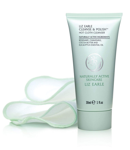 Cleanse & Polish Hot Cloth Cleanser 30 ml with cloth by Liz Earle (Cruelty free)