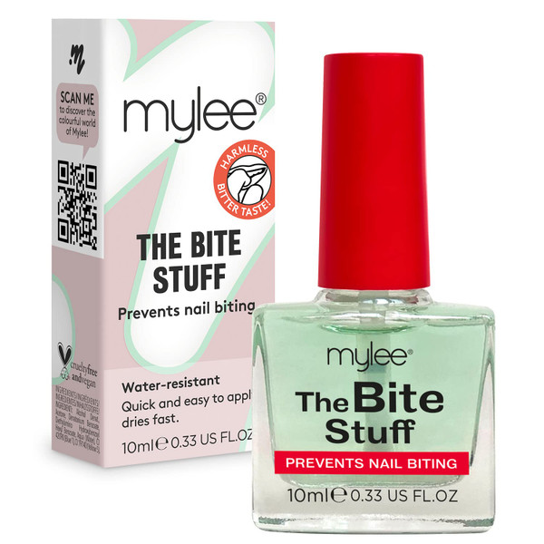 mylee The Bite Stuff - Stop Biting Your Nails - prevention/Anti nail biting polish For adults & children - Clear nail varnish, Fast and Easy application - Water Resistant
