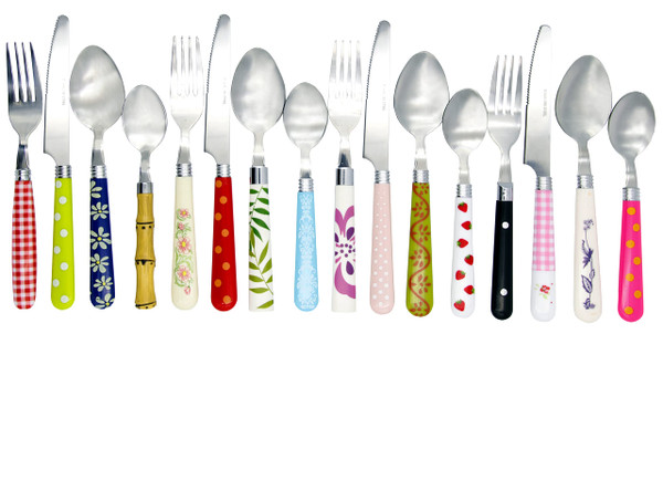 The Original Brink House Eclectic Collection Mix & Match Stainless Steel Cutlery Set with Multicolored Handles / 16 pieces with Metal Stand/Lifestyle utensils for home, apartment, dorm, outdoor The Original Brink House Eclectic Collection Mix & Match Stainless Steel Cutlery Set with Multicolored Handles / 16 pieces with Metal Stand/Lifestyle utensils for home, apartment, dorm, outdoor