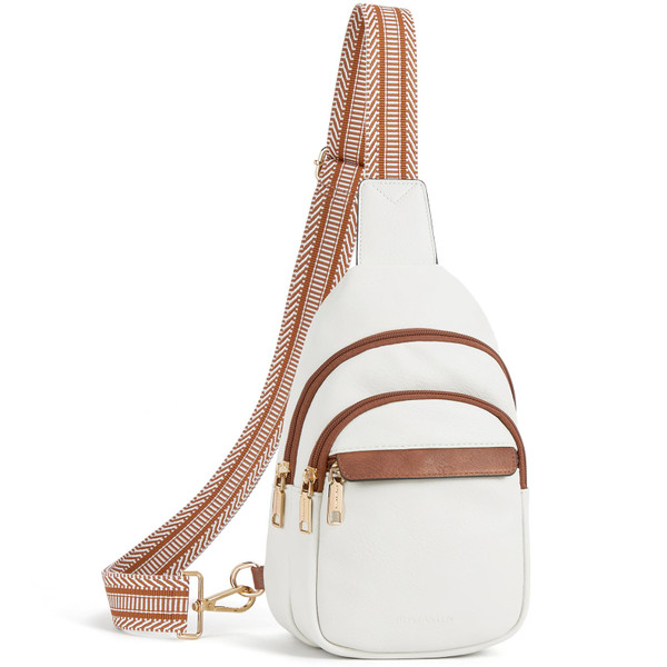 BOSTANTEN Small Sling Bag for Women Leather Crossbody Bags Fanny Pack Chest Bag for Travel, Beige BOSTANTEN Small Sling Bag for Women Leather Crossbody Bags Fanny Pack Chest Bag for Travel, Beige