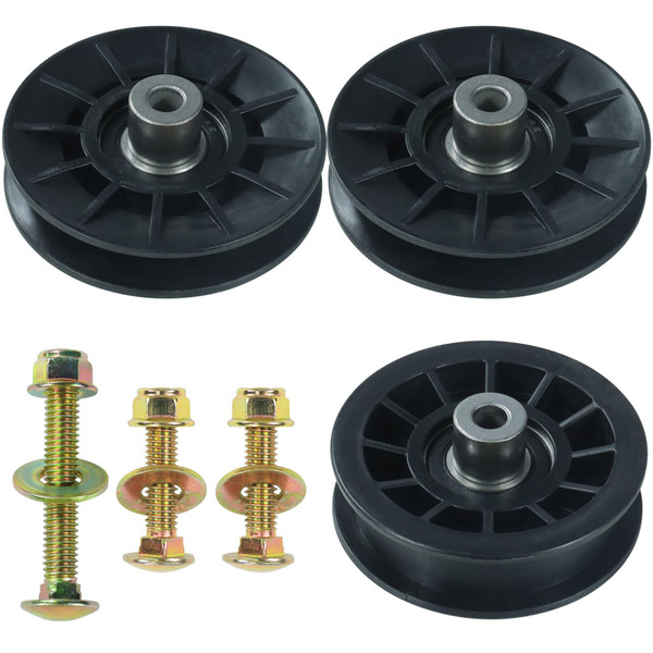 FULAIGE 2Pcs 532194326 with 532194327 Idler Pulley for Husqvarna 48 YTH2348