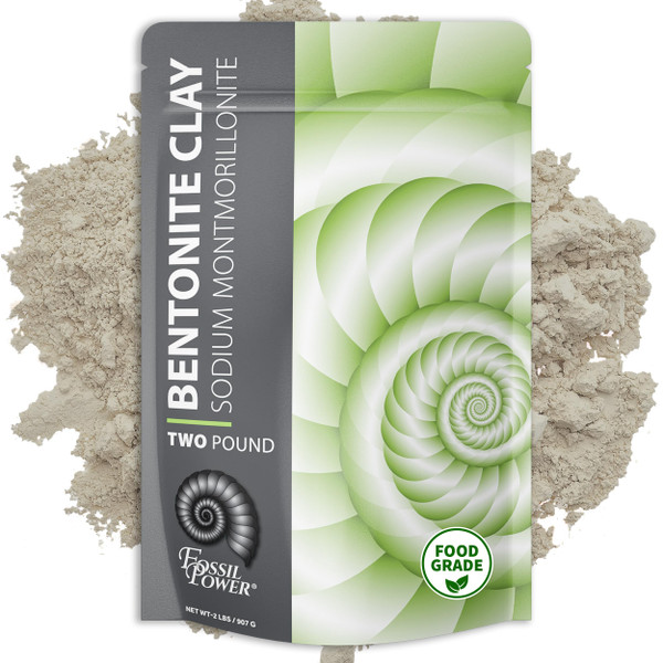 Bentonite Clay Food Grade Powder 2 Lb - Pore Cleansing, Face & Hair Mask