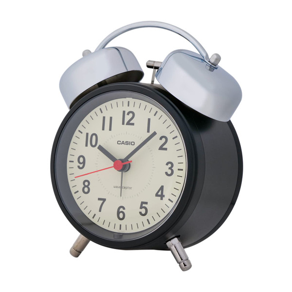 CASIO Alarm Clock, Radio, Black, Analog, Loud Twin Bell, Snooze Function, Light Included, TQ-720J-1CJF