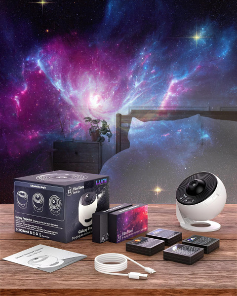 Lumi Galaxy Projector Star Projector Galaxy Light with 12 HD Film Discs