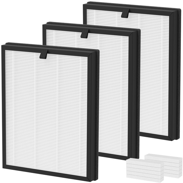 XBWW 3 Packs AP2000WF Replacement Filter Compatible with KNKA AP2000WF Purifier Filter Replacement with 10pcs Aroma Pads, Multi-Stages System of Activated Carbon Filter