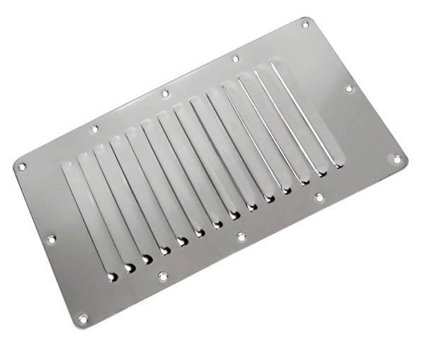 SeaLux Marine Vertical Vent 9" x 5" Stainless Steel Louvered Vent Grill for Engine and Cabin Ventilation