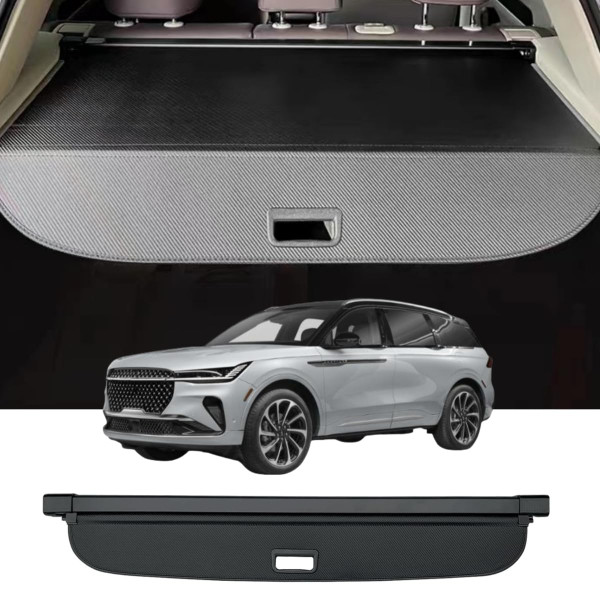 Okutech Retractable Cargo Cover Compatible with Lincoln Nautilus 2024 2025 2026, Rear Privacy Screen Car Storage Trunk Luggage Tonneau Security Shade Protector Anti Theft Shield (Carbon Fiber Style)