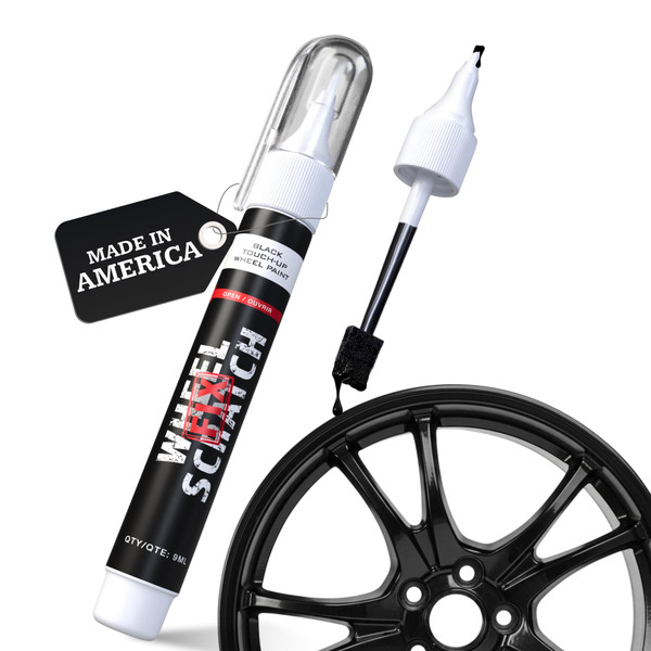 Wheel Scratch Fix® Gloss Black Rim Touch Up Paint, Wheel Scratch Repair Pen