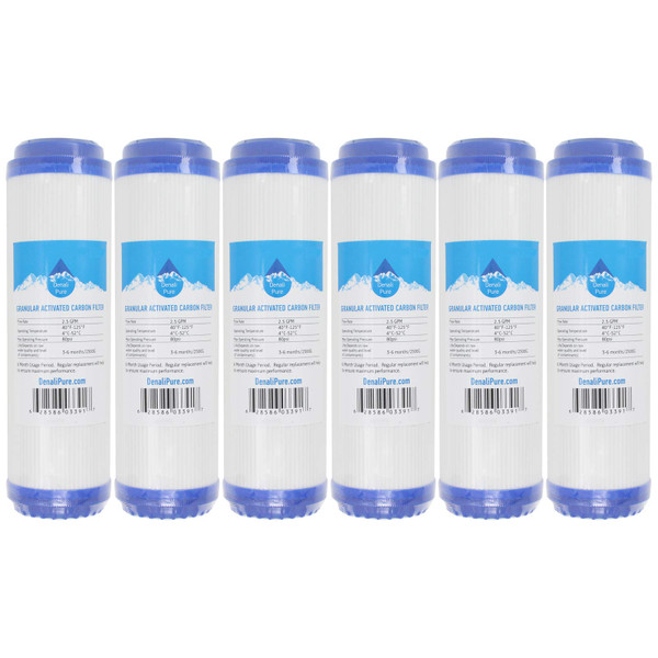 6-Pack Replacement for Aqua-Pure AP11T Granular Activated Carbon Filter