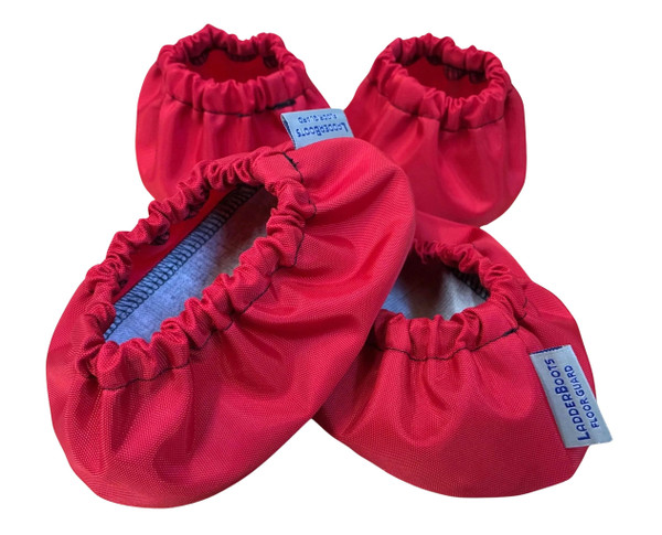 Step Ladder Safety Shoe Floor Protectors - Reusable Ladder Covers - Lab Tested - Made in The USA Set of 4, Red