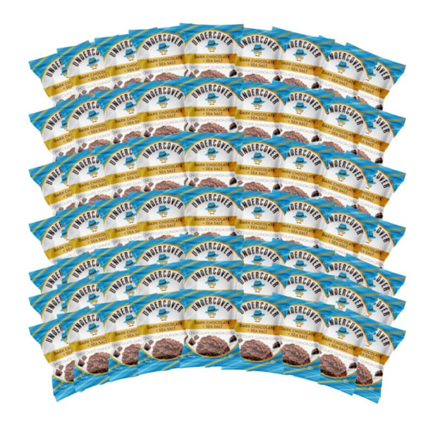 Undercover Snacks Chocolate Quinoa Crisps - Dark Chocolate + Sea Salt | 70-Count, Individually Wrapped Crisps | Gluten Free, Nut-Free, Allergen Friendly, Kosher, Plant-Based, NOT AIRLINE SIZE Undercover Snacks Chocolate Quinoa Crisps - Dark Chocolate + Sea Salt | 70-Count, Individually Wrapped Crisps | Gluten Free, Nut-Free, Allergen Friendly, Kosher, Plant-Based, NOT AIRLINE SIZE