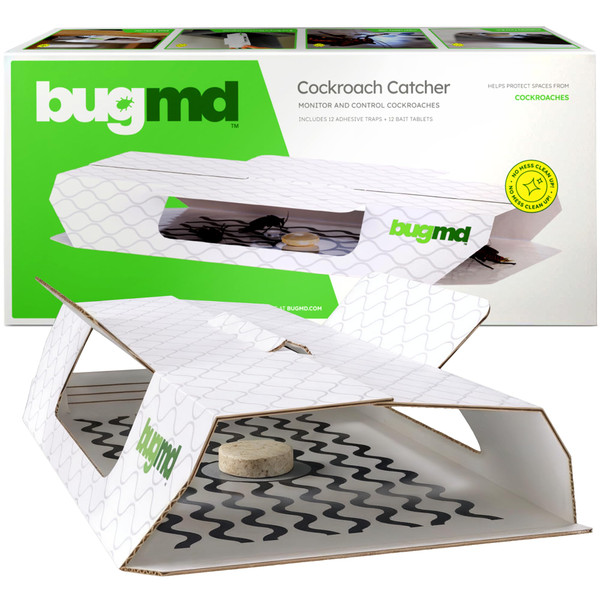 BugMD Indoor Cockroach Killer & Roach Trap (12 Pack)