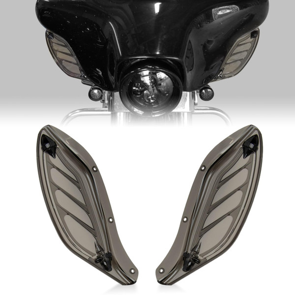 PSLER Adjustable Fairing Air Deflector for Touring 1996-2013, Smoke