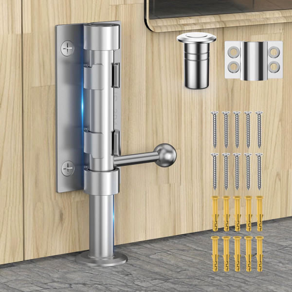MeBantoo 6.3 Inch Slide Bolt Gate Latch, Barrel Bolt Latch, Silver