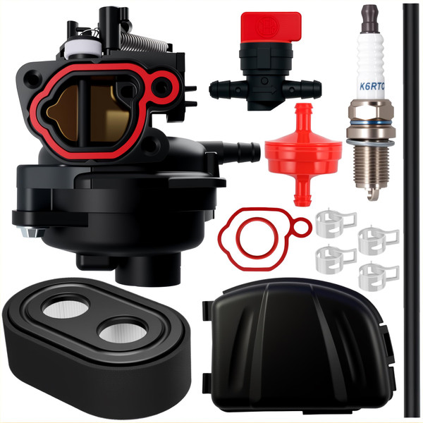 Carburetor 799584 with Air Filter Cover Tune Up Kit Compatible with Craftsman M110 Lawn Mower 11A-A2T2793 11A-B2A9791 CMXGMAM1125501 CMXGMAM1125499 Replace 594057 594058 140cc 163cc 190cc Engine
