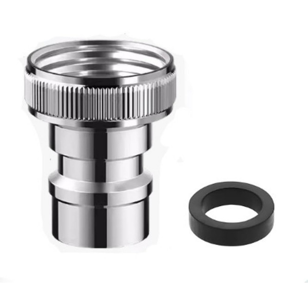 Universal Faucet Adapter Kit with Snap-On Design | 15/16”-27 Male to 55/64”-27 Female Thread Converter for Portable Dishwasher/Sink Hose/Aerator
