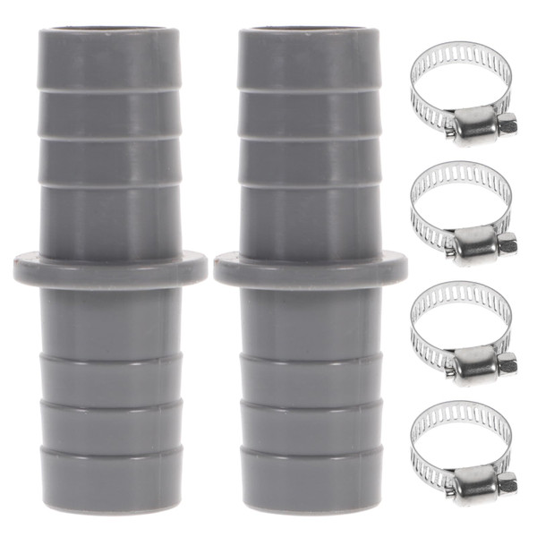 Operitacx 2 Sets Washing Machine Drain Adapter, 21mm Dishwasher Hose Adapter with 4 Hose Clamps, ABS Dishwasher Waste Connector Compatible with Dishwasher and Washing Machine