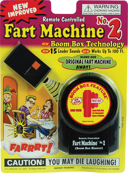 Remote Controlled Fart Machine #2 with Boom Box Technology by TJ Wisemen - Wireless - Works 100 feet away Remote Controlled Fart Machine #2 with Boom Box Technology by TJ Wisemen - Wireless - Works 100 feet away