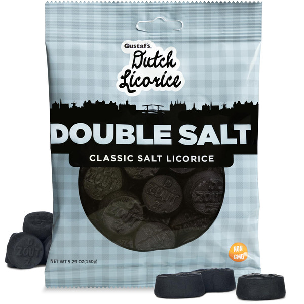 Gustaf's Double Salt Dutch Licorice Coins - 5.2 oz Bag