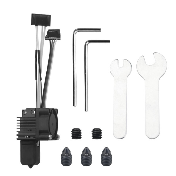 Bamboo Lab P1P P1S Hotend Complete Kit for P1 Series 3D Printer Full Assembly Hardened Steel HotEnd with Fan, Thermistor Ceramic Heater 0.4mm Nozzle and Extruder Heating Block Replacement
