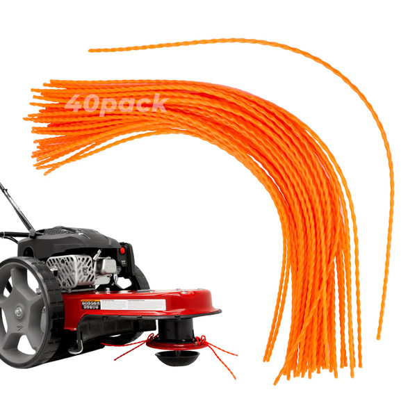21884 String Trimmer Line Replacement for Earthquake 40314, 45901, 38463, 37676 Walk-Behind String Mowers, 21.25" x .155" Heavy Duty Trimmer Line suitable for Most Walk-Behind String Trimmer（40 Pcs）