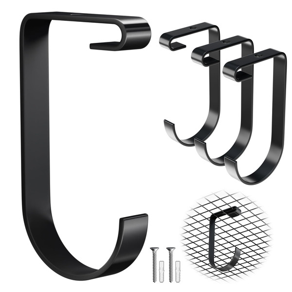 EFEALL Add-On Hooks for Garage Ceiling Storage Rack, 4 Pack, 50lbs Capacity